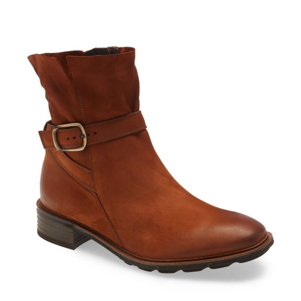 PAUL GREEN Denver Belted Biker CHIC Boot MOTO RUGGED COGNAC size US 7 $500